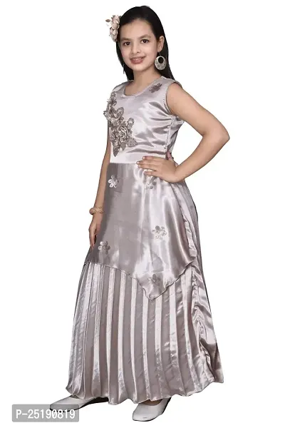 M.R.A Fashion Beautiful New Satin Anarkali Bridal Gown for Girls Available Nine Size and Three Color-thumb3