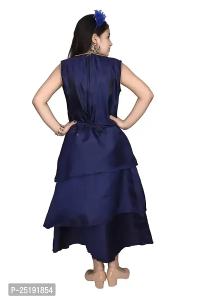 M.R.A Fashion Satin Gown Dress for Girls-thumb4