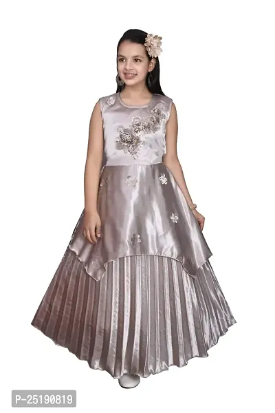 M.R.A Fashion Beautiful New Satin Anarkali Bridal Gown for Girls Available Nine Size and Three Color-thumb0