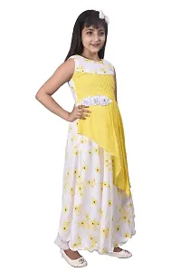 M.R.A Fashion Cotton Printed New Gown for Girls-thumb1