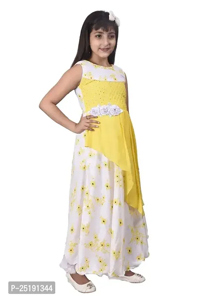 M.R.A Fashion Cotton Printed New Gown for Girls-thumb2