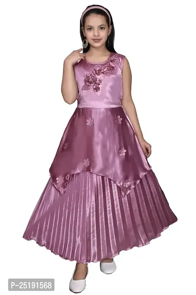 M.R.A Fashion Beautiful New Satin Anarkali Bridal Gown for Girls Available Nine Size and Three Color