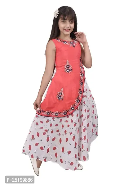 M.R.A Fashion Digital Floral Print Maxi Frock for Girls  Kids Girls-thumb2