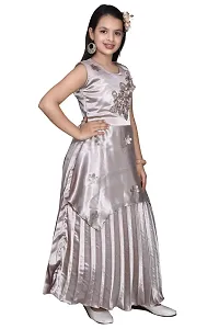 M.R.A Fashion Beautiful New Satin Anarkali Bridal Gown for Girls Available Nine Size and Three Color-thumb1