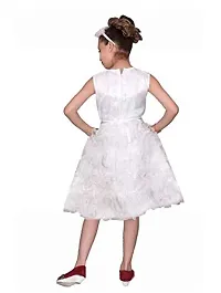 M.R.A Fashion Girls Net Frock Dress White (size: 34)-thumb3