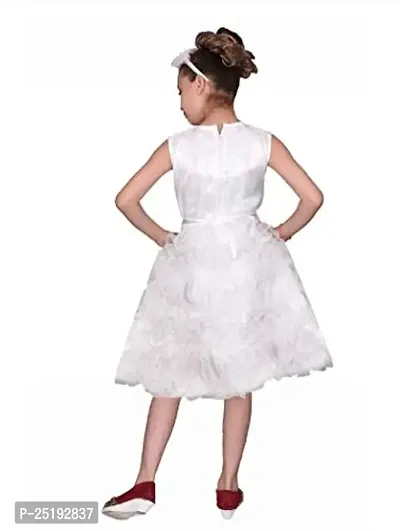 M.R.A Fashion Girls Net Frock Dress White (size: 34)-thumb4