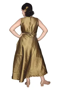M.R.A Fashion Girls Satin Gown Dress for Girls-thumb3