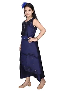 M.R.A Fashion Satin Gown Dress for Girls-thumb2