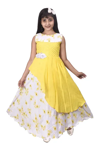 M.R.A Fashion Cotton Printed New Gown for Girls