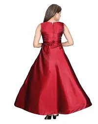 M.R.A Fashion Beautiful New Satin Anarkali Bridal Gown for Girls (5-6 Years, Red)-thumb3