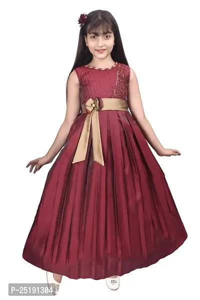 M.R.A Fashion Kids Satin Gown Dress for Girls