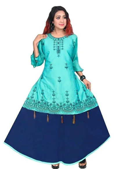 Stylish Cotton Embroidery Stitched Kurti