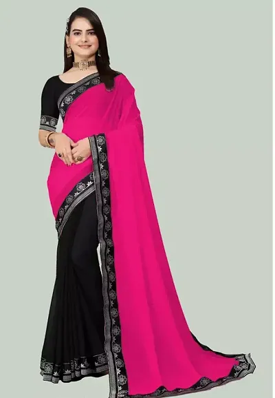 Best Selling Georgette Saree with Blouse piece 