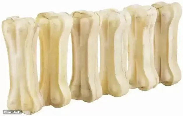 Healthy 5 Inches Rawhide Bone Chicken  Dry Young Dog Food Pack Of 6-thumb0