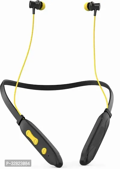 Neckband 30Hours battery backup neckband earbuds yoga Bluetooth Yellow colour neckband earbuds In the Ear