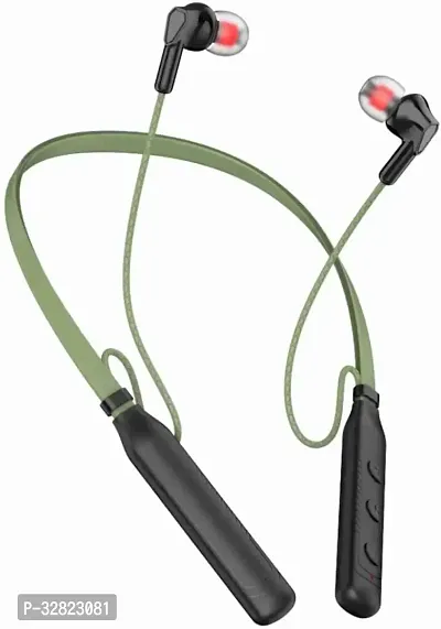 Neckband 30Hours battery backup neckband earbuds yoga Bluetooth Parrot Green colour neckband earbuds In the Ear-thumb0