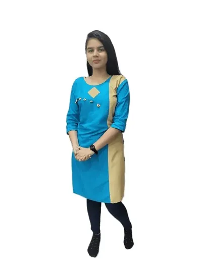 SANGDHA-Cotton Kurti-Blue