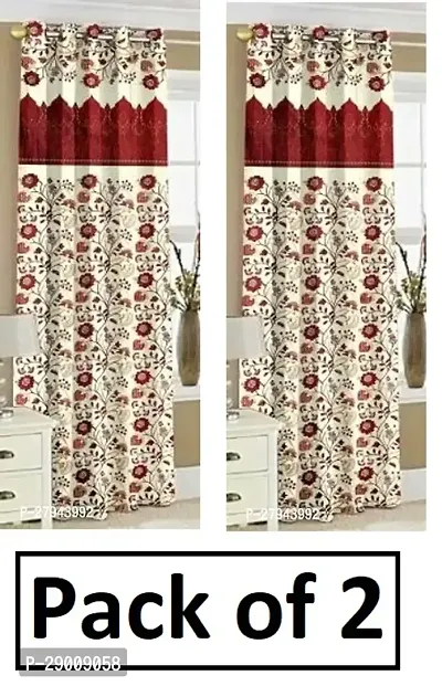 7 feet Polyester Room Darkening Door Curtain Pack of 2