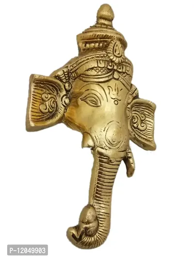 Trendy Crafts Lord Ganesha Wall Hanging Article in Metal for Room Decor, Wall Decor -multicolour-thumb3