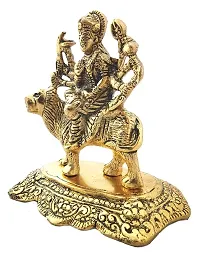 Trendy Crafts Metal Crafts Handmade Antique Look Hindu Goddess Maa Durga Statue, 13 X 8 X 14 cm., Multicolour.-thumb4