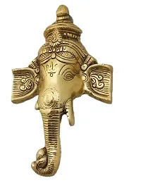 Trendy Crafts Lord Ganesha Wall Hanging Article in Metal for Room Decor, Wall Decor -multicolour-thumb1