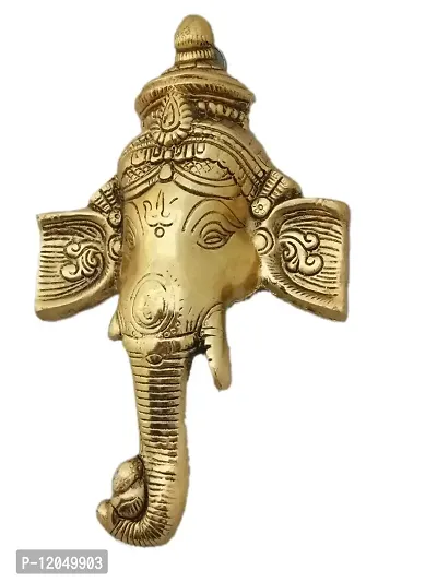 Trendy Crafts Lord Ganesha Wall Hanging Article in Metal for Room Decor, Wall Decor -multicolour-thumb2