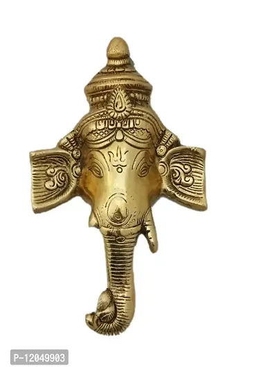 Trendy Crafts Lord Ganesha Wall Hanging Article in Metal for Room Decor, Wall Decor -multicolour