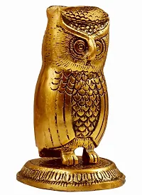 Trendy Crafts Handmade Metal Owl Pen Holder Stand, Height - 5 inches-thumb2