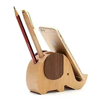 Trendy Crafts Wooden Elephant Shaped Pen Holder Mobile Display Stand-thumb3