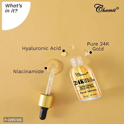 Chamit 24 carat gold serum 24k gold face cream with gold dark spot remover Serum Royal  (30 ml)-thumb3