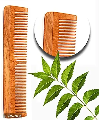 Rufiys Wooden Comb for Women  Men Hair Growth | Neem Wood Comb | Wide Tooth Hair Comb | Dandruff Comb (Pack of 3)-thumb5