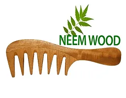 Neem Wooden Comb for Women Hair Growth Detangle Anti Dandruff Scalp Massage WIde Tooth Neem Wood Wide Tooth Comb for Curly Hair-thumb1