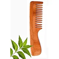 Neem Wood Hair Comb | Wide Tooth Comb for Curly Hair | Wooden Comb for Women  Men Combo Pack of 4-thumb3