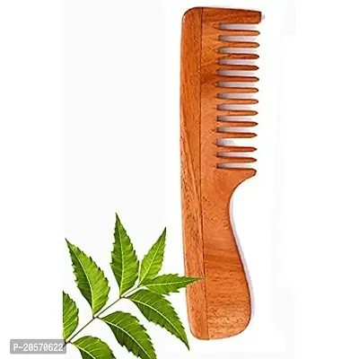 Neem Wood Hair Comb | Wide Tooth Comb for Curly Hair | Wooden Comb for Women  Men Combo Pack of 4-thumb4