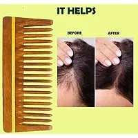 Rufiys Wooden comb Set for Men  Women | For Him  Her Hair Growth Anti Dandruff Wide Tooth Detangle Comb Combo Pack of 3-thumb4