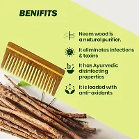 Neem Wooden Comb Set | Wide Tooth Comb for Women  Men | Detangling | Anti Dandruff | Hair Growth Combo Pack of 2-thumb3