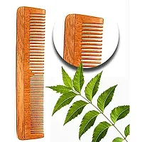 Neem Wood Hair Comb | Wide Tooth Comb for Curly Hair | Wooden Comb for Women  Men Combo Pack of 4-thumb2