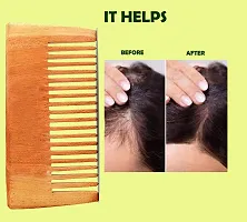 Rufiys Wooden Comb for Women  Men | Promotes Hair Growth | Neem Wood Hairfall Dandruff Control Comb | Detangle-thumb3