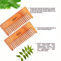 Kacchi Neem Wooden Comb for Women  Men Hair Growth  Detangle Anti Dandruff Beard-thumb4