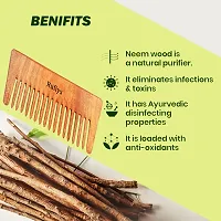 Kacchi Neem Wood Comb Pack of 2 (10 Cm )-thumb1