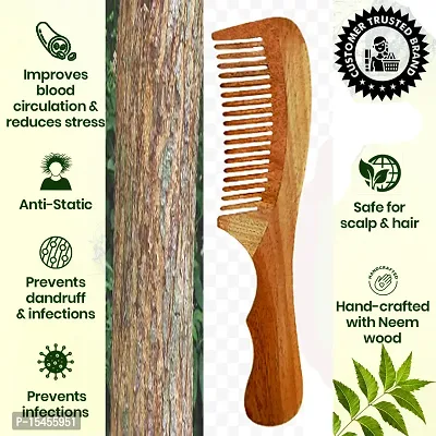 Rufiys Neem Wooden Handle Comb-thumb5