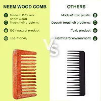 Neem Wooden  Comb  for Women  Men Combo Pack of 2-thumb2