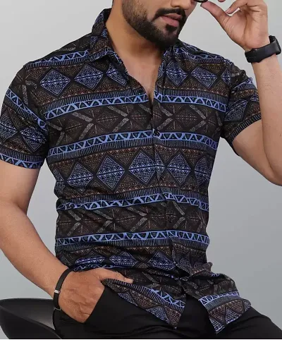 ROSEFAIR Men's Slim Fit Casual Stretchable Lycra Shirt