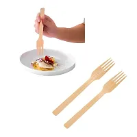 Useful Disposable Bio Degradable Wooden Forks- 50 Pieces-thumb4