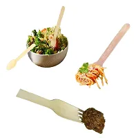 Useful Disposable Bio Degradable Wooden Forks- 50 Pieces-thumb3