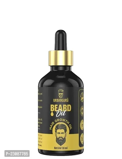 URBANGURU Men's Beard  Hair Growth Oil for thicker, longer beard | For patchy, uneven beard | Beard Oil for fast beard growth | Natural Hair Oil 30ml-thumb0