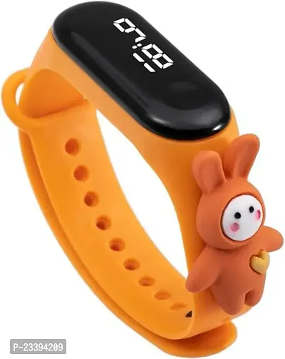 Stylish Orange Digital Watches For Kids-thumb0