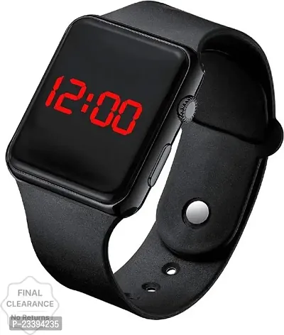 Stylish Black Digital Watches For Kids-thumb0