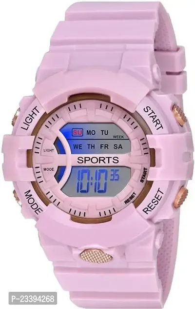 Stylish Pink Digital Watches For Kids-thumb0