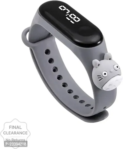 Stylish Grey Digital Watches For Kids-thumb0